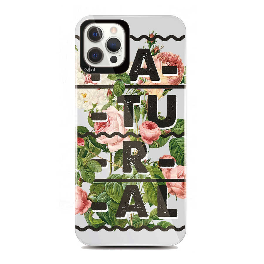 iPhone Uyumlu 12 Pro Kılıf Kajsa Floral Kapak-No2