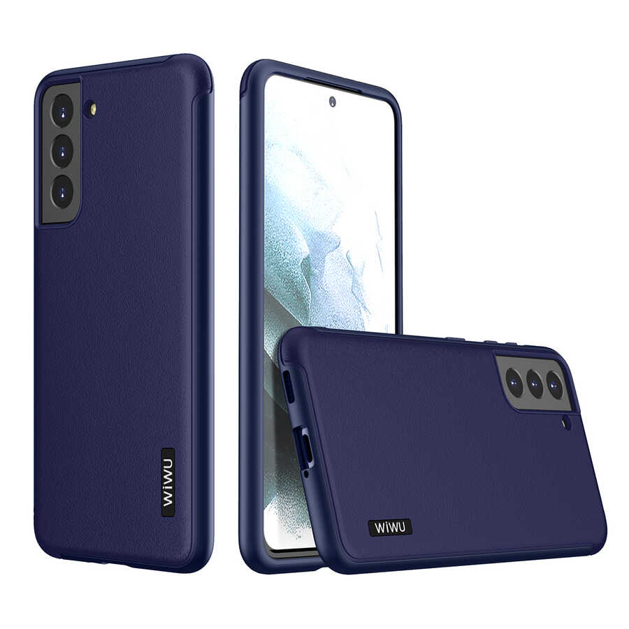 Galaxy Uyumlu S21 Plus Kılıf ​​​​​Wiwu Sand Stone Kapak-Mavi