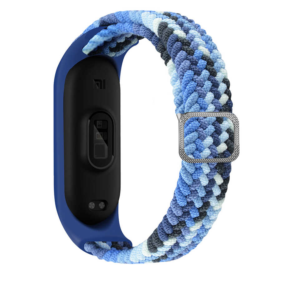 Xiaomi Uyumlu Mi Band 3 KRD-49 Örgü Kordon-Briliant blue