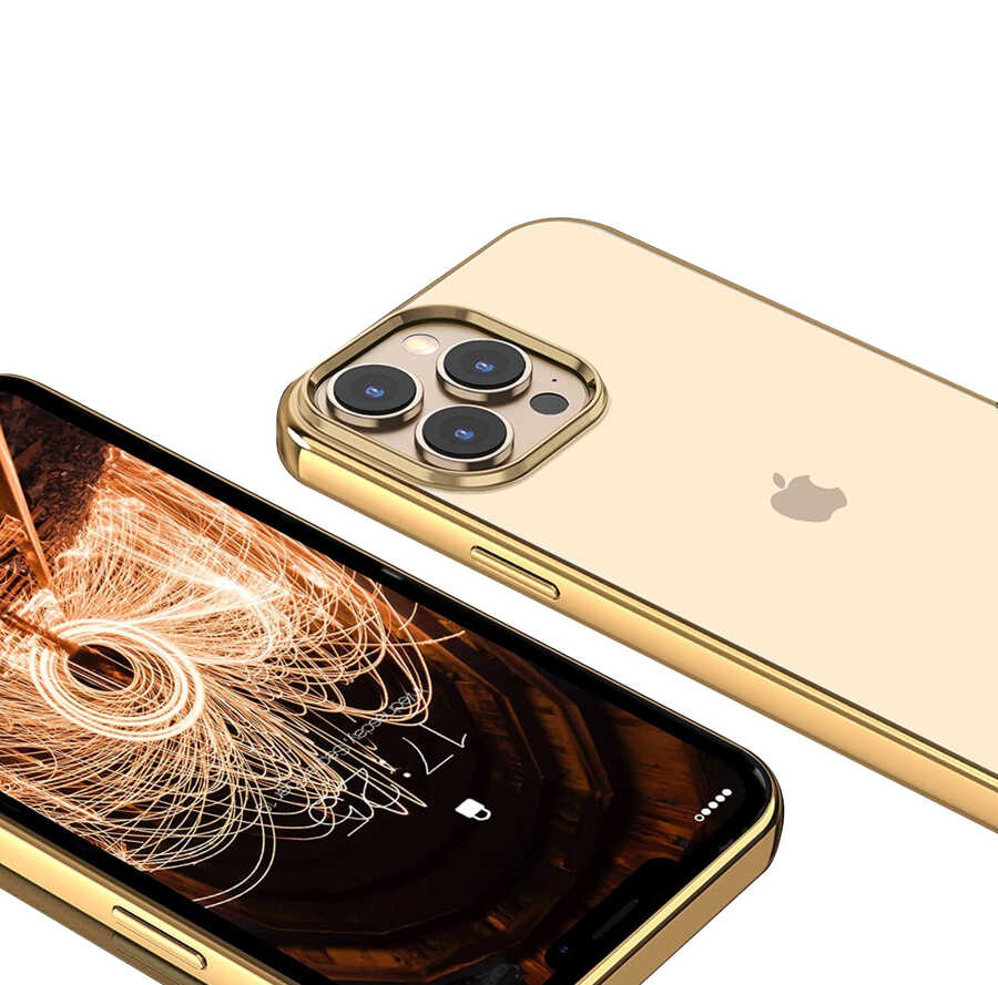 iPhone Uyumlu 13 Pro Max Kılıf Tuhatu Leader Kapak-Gold