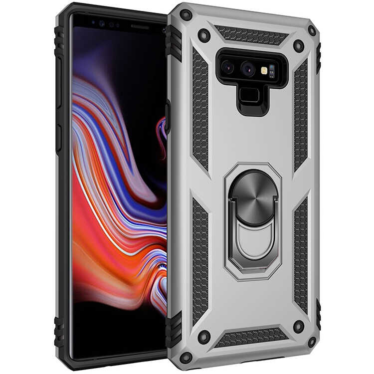 Galaxy Uyumlu Note 9 Kılıf Tuhatu Tank Kapak-Gri