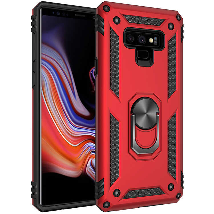 Galaxy Uyumlu Note 9 Kılıf Tuhatu Tank Kapak-Kırmızı