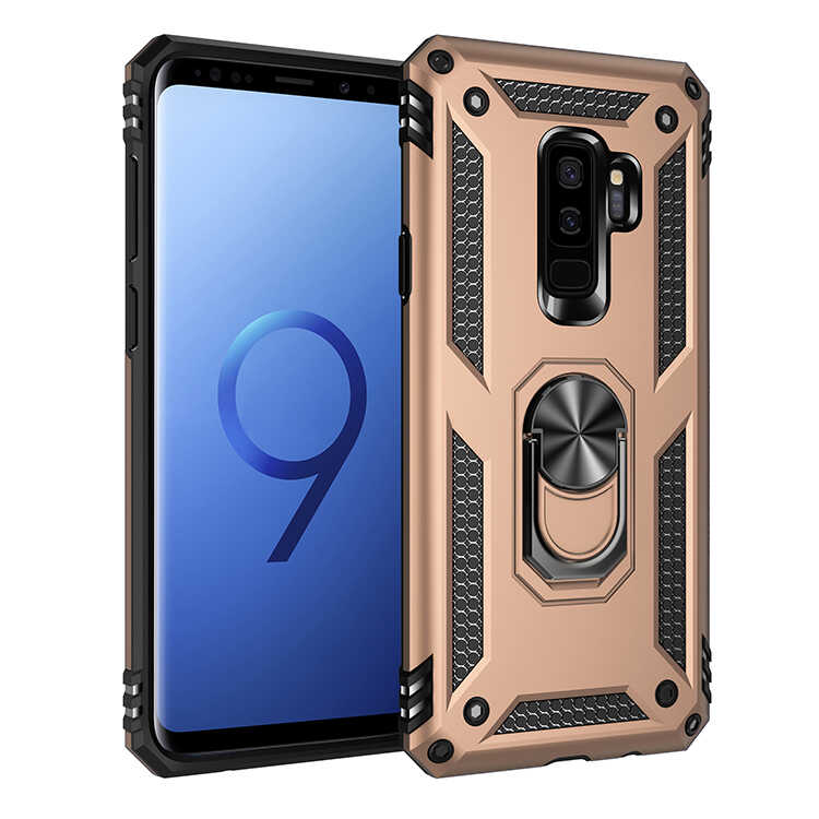 Galaxy Uyumlu S9 Plus Kılıf Tuhatu Tank Kapak-Gold