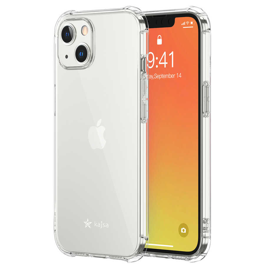 iPhone Uyumlu 13 Kılıf Kajsa Transparent Kapak-Renksiz