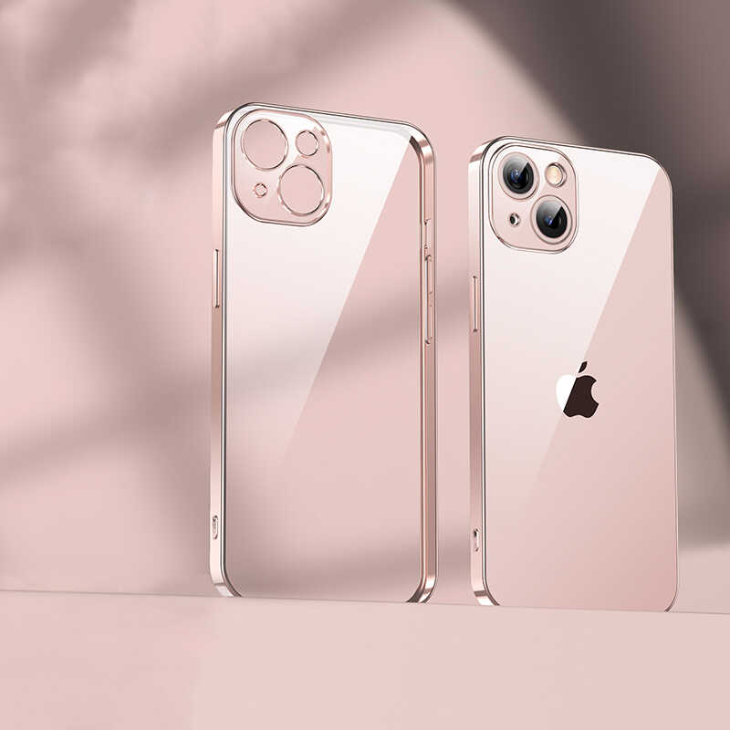 iPhone Uyumlu 13 Benks Matte Electroplated TPU Kapak-Pembe