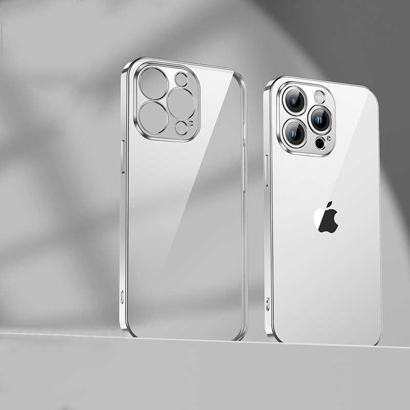 iPhone Uyumlu 13 Pro Benks Matte Electroplated TPU Kapak-Gümüş