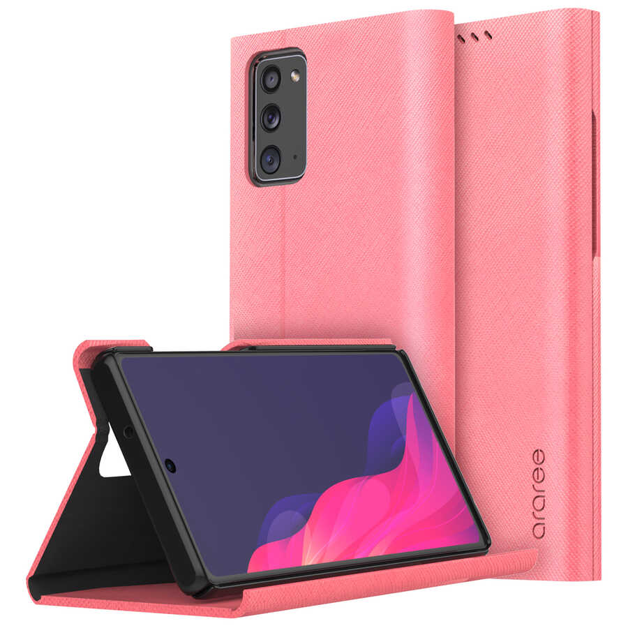 Galaxy Uyumlu Note 20 Kılıf Araree Bonnet Kılıf-Pembe