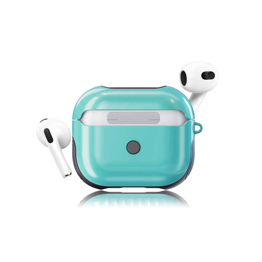 Airpods Uyumlu 3. Nesil Kılıf Tuhatu Shockproof Silikon-Yeşil