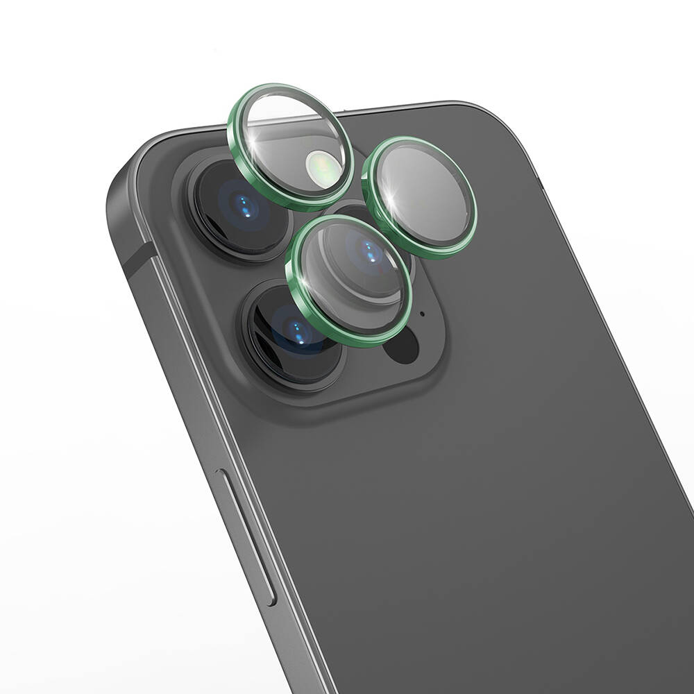 iPhone Uyumlu 13 ​​​Pro Max Wiwu Lens Koruyucu-Yeşil