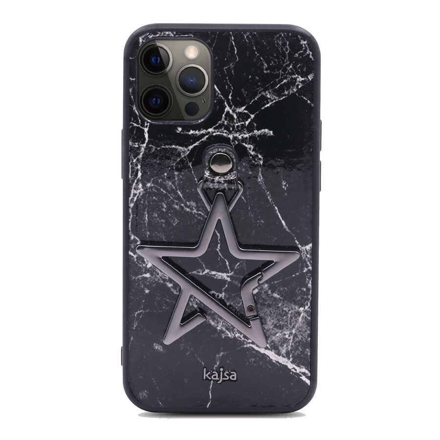 iPhone Uyumlu 12 Pro Kılıf Kajsa Starry Serisi Marble Kapak-No3