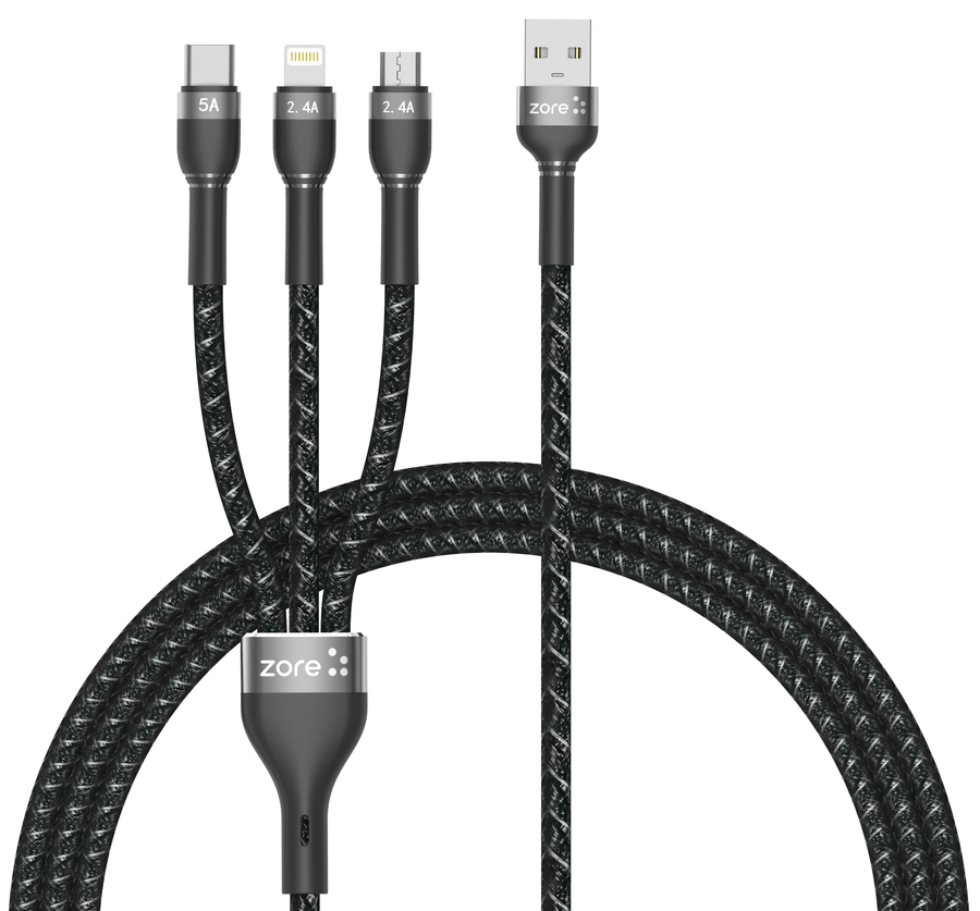 ​Tuhatu Shira Serisi 3in1 USB Kablo 150cm