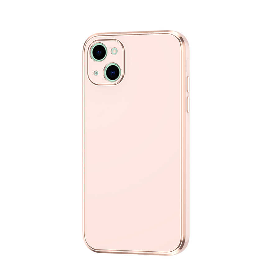 iPhone Uyumlu 13 Kılıf Tuhatu Bark Kapak-Rose gold