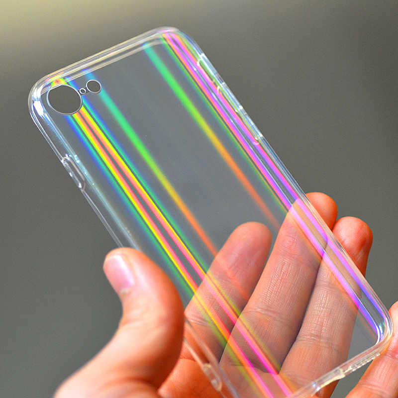 iPhone Uyumlu SE 2022 Kılıf Tuhatu Rainbow Kapak