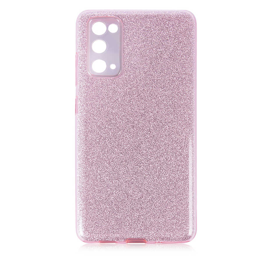 Galaxy Uyumlu S20 FE Kılıf Tuhatu Shining Silikon-Pembe