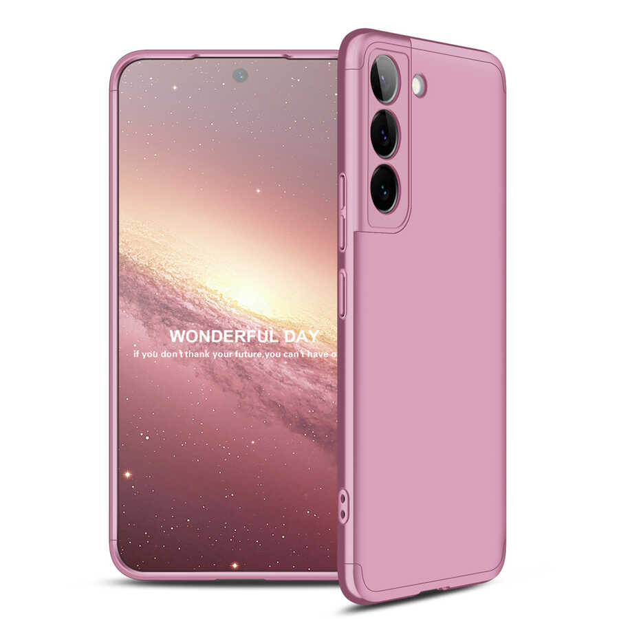 Galaxy Uyumlu S22 Plus Kılıf Tuhatu Ays Kapak-Rose gold