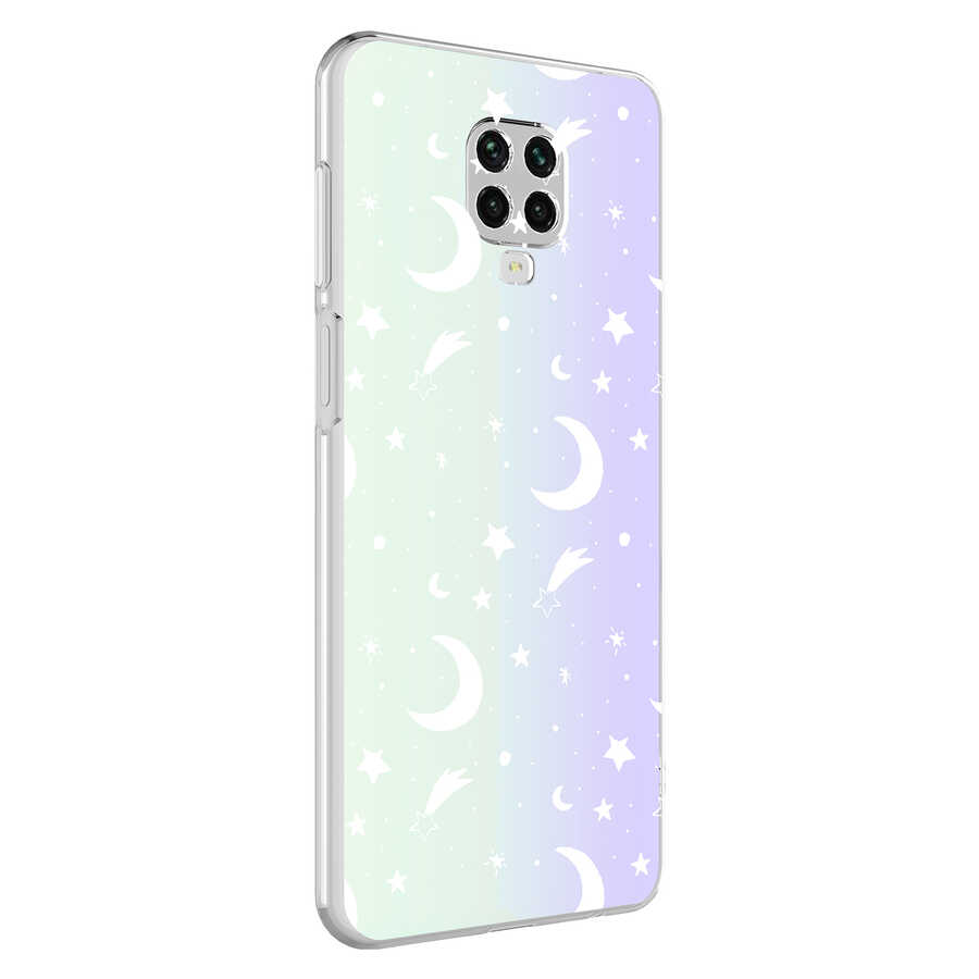 Xiaomi Uyumlu Redmi Note 9S Kılıf Tuhatu M-Blue Desenli Kapak-Moon no4