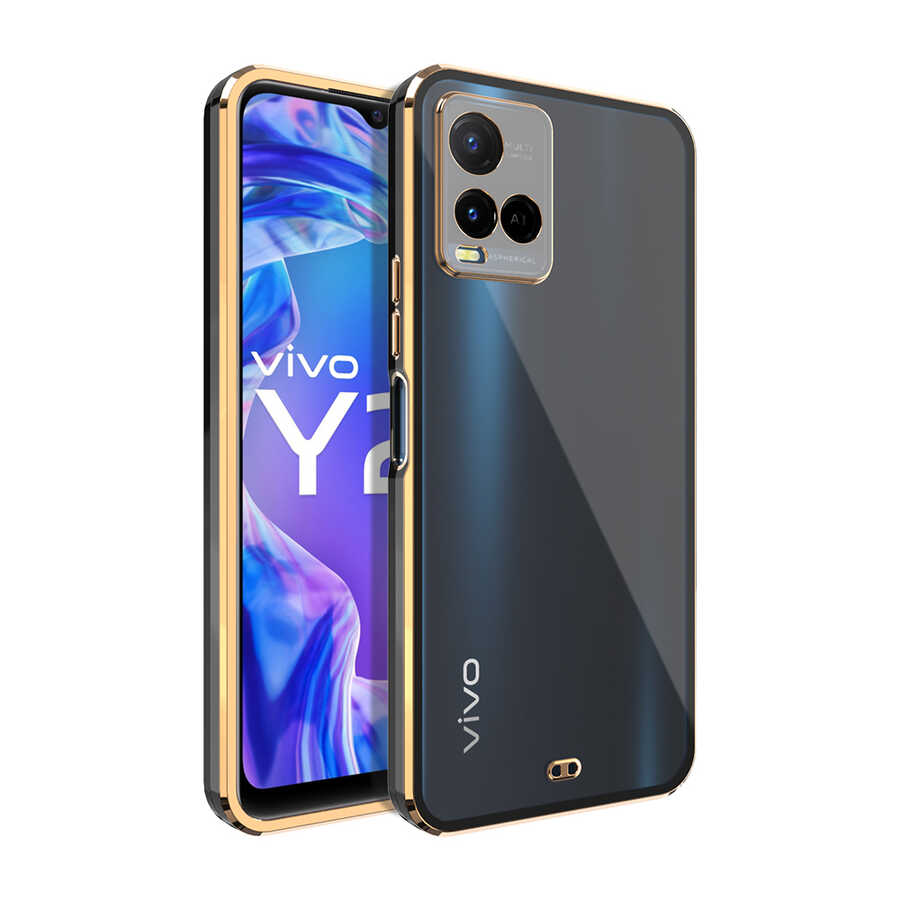 Vivo Y21S Kılıf Tuhatu Voit Clear Kapak-Siyah