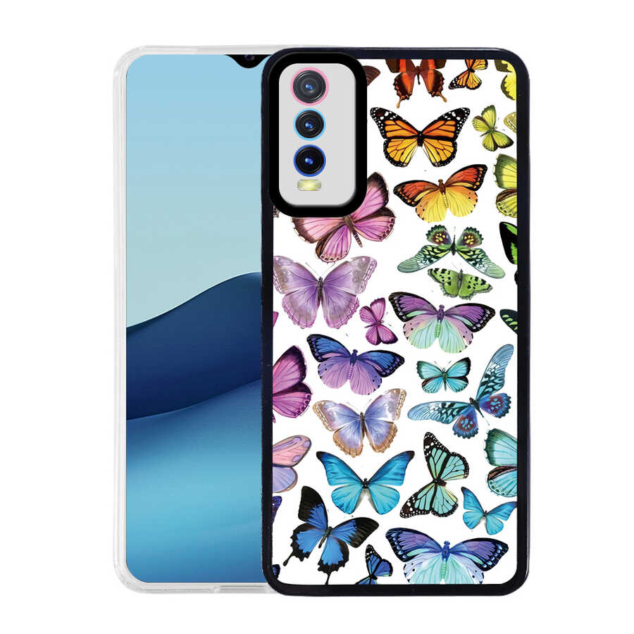 Vivo Y11S Kılıf Tuhatu M-Fit Desenli Kapak-Butterfly no3