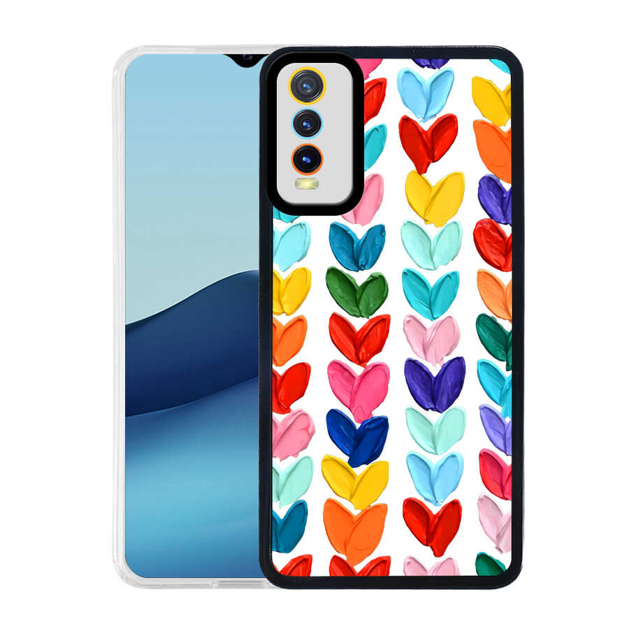 Vivo Y11S Kılıf Tuhatu M-Fit Desenli Kapak-Heart no6