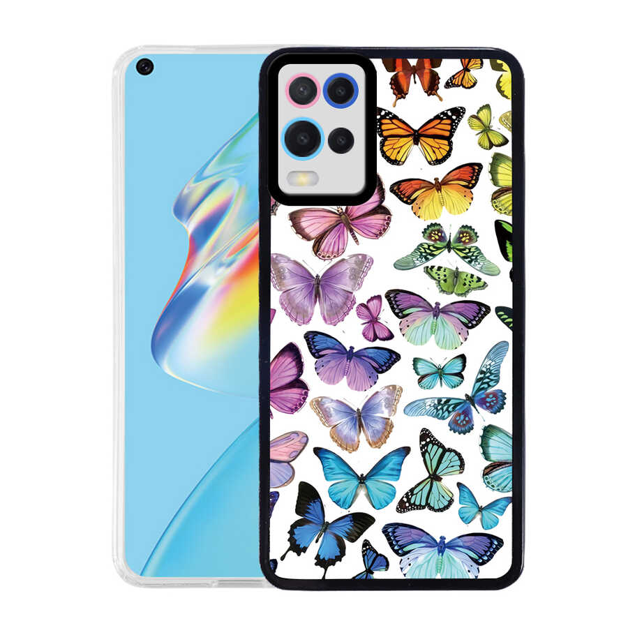 Oppo A54 4G Kılıf Tuhatu M-Fit Desenli Kapak-Butterfly no3