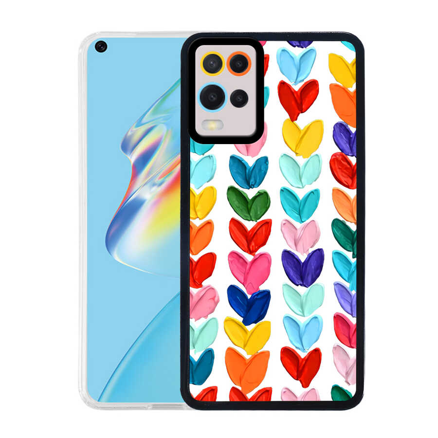 Oppo A54 4G Kılıf Tuhatu M-Fit Desenli Kapak-Heart no6