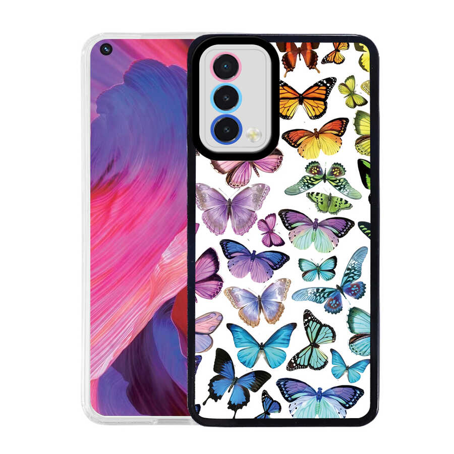 Oppo A74 4G Kılıf Tuhatu M-Fit Desenli Kapak-Butterfly no3