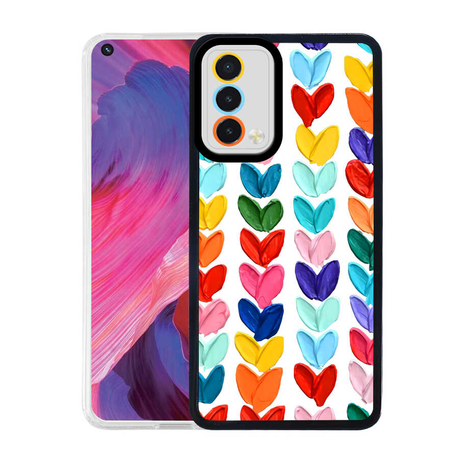 Oppo A74 4G Kılıf Tuhatu M-Fit Desenli Kapak-Heart no6