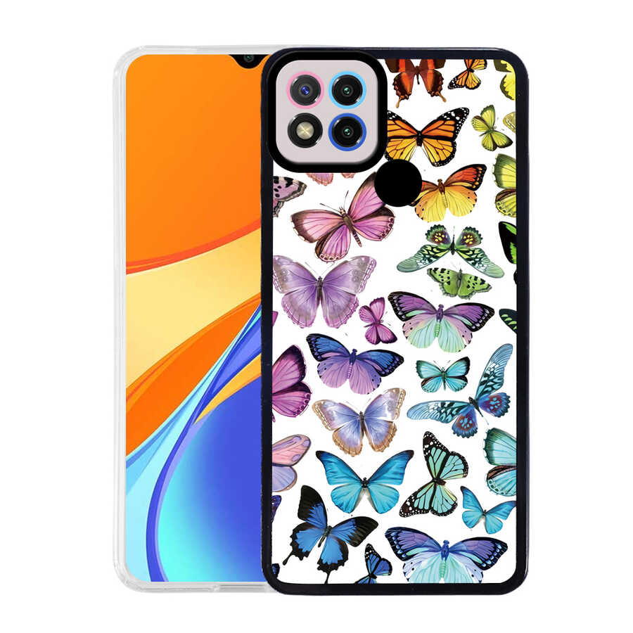 Xiaomi Uyumlu Redmi 9C Kılıf Tuhatu M-Fit Desenli Kapak-Butterfly no3