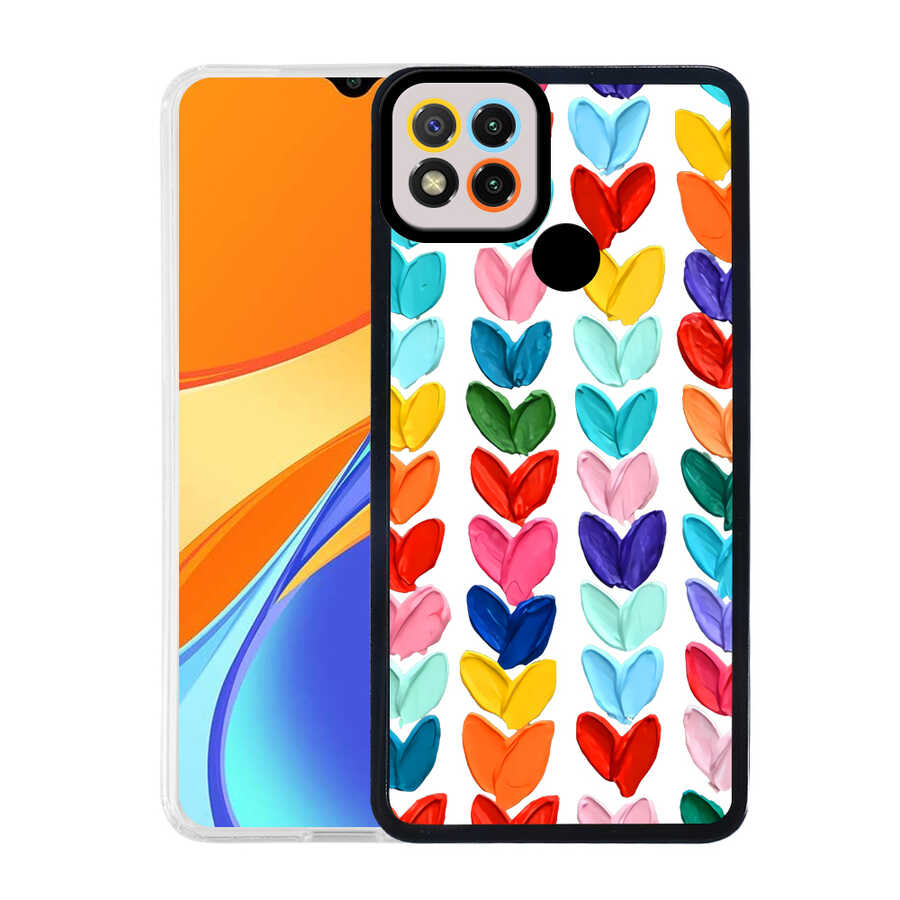 Xiaomi Uyumlu Redmi 9C Kılıf Tuhatu M-Fit Desenli Kapak-Heart no6