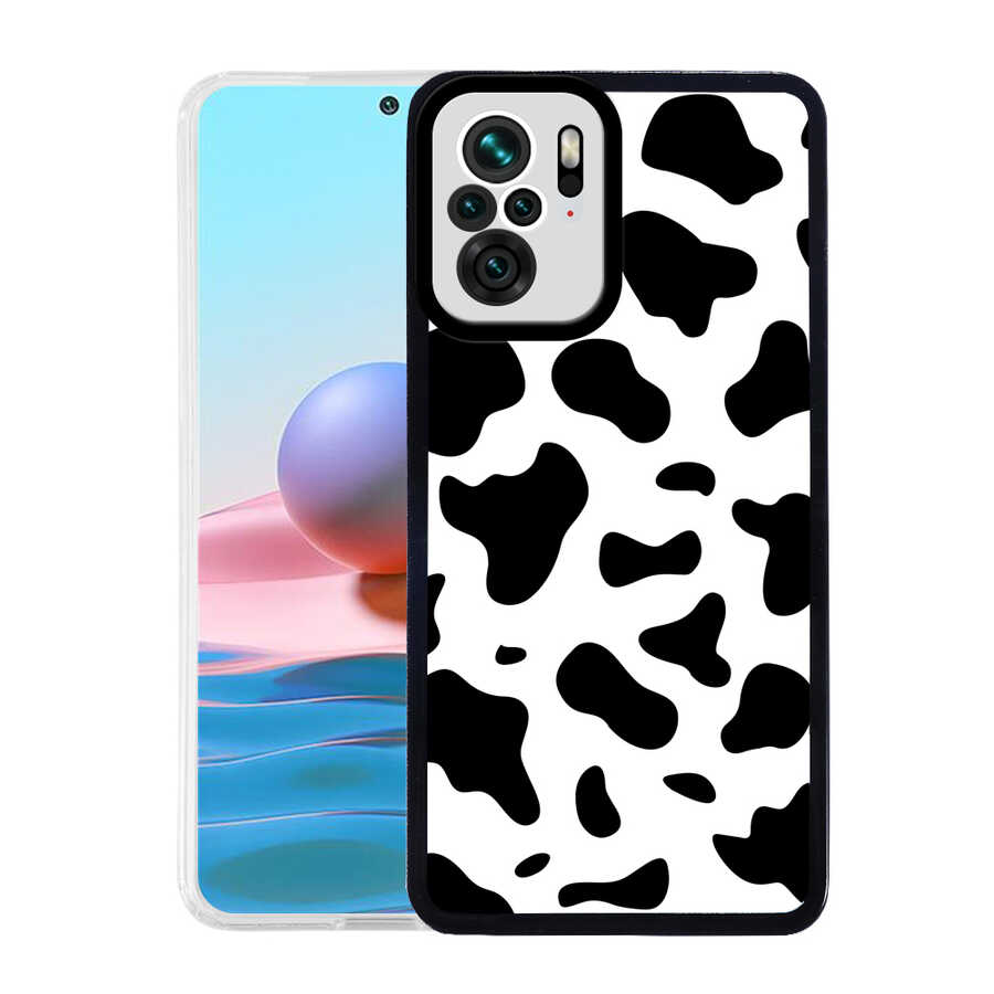 Xiaomi Uyumlu Redmi Note 10 Kılıf Tuhatu M-Fit Desenli Kapak-Cow no1