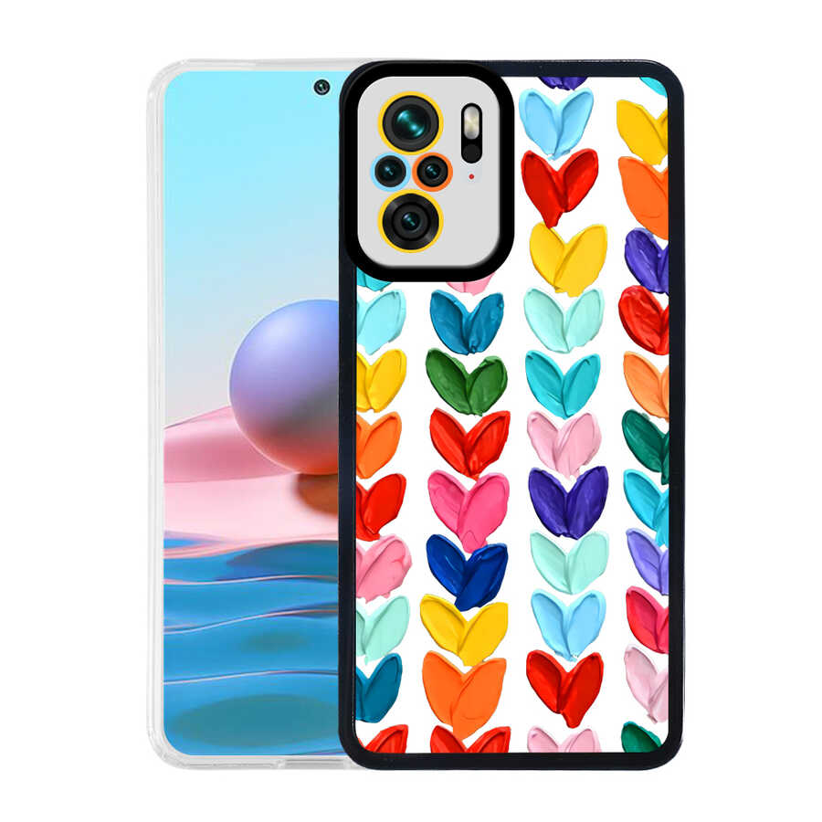 Xiaomi Uyumlu Redmi Note 10 Kılıf Tuhatu M-Fit Desenli Kapak-Heart no6