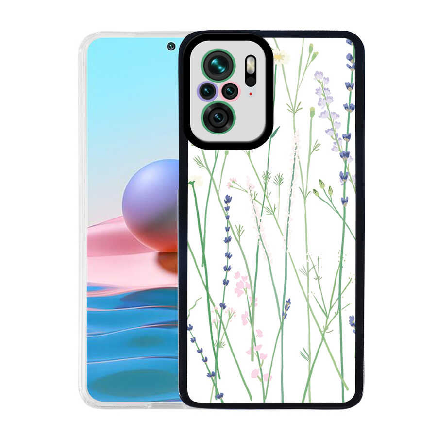 Xiaomi Uyumlu Redmi Note 10S Kılıf Tuhatu M-Fit Desenli Kapak-Flower no4