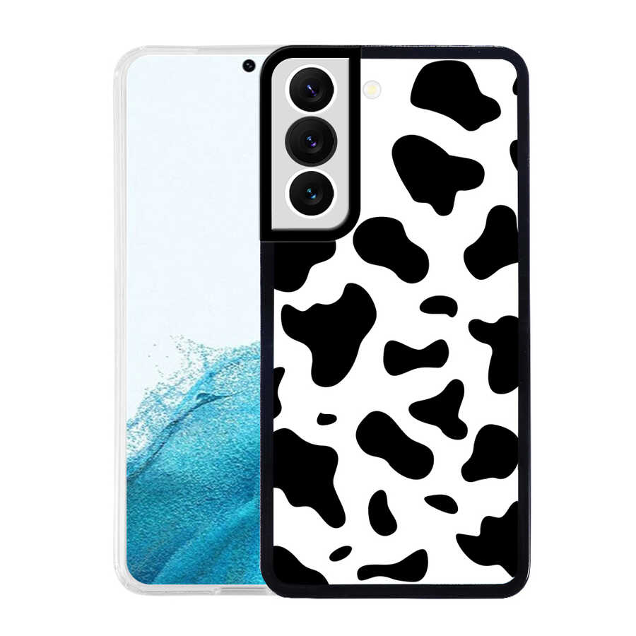 Galaxy Uyumlu S22 Plus Kılıf Tuhatu M-Fit Desenli Kapak-Cow no1