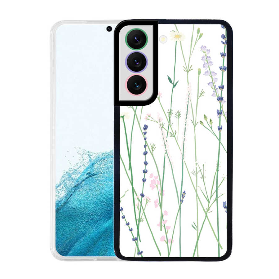 Galaxy Uyumlu S22 Plus Kılıf Tuhatu M-Fit Desenli Kapak-Flower no4