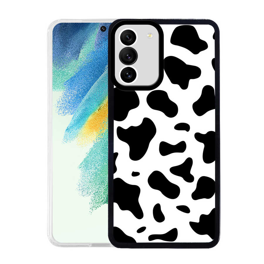 Galaxy Uyumlu S21 FE Kılıf Tuhatu M-Fit Desenli Kapak-Cow no1