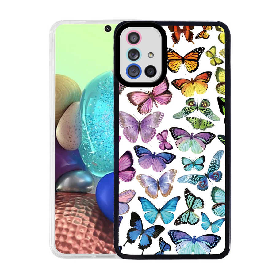 Galaxy Uyumlu A71 Kılıf Tuhatu M-Fit Desenli Kapak-Butterfly no3