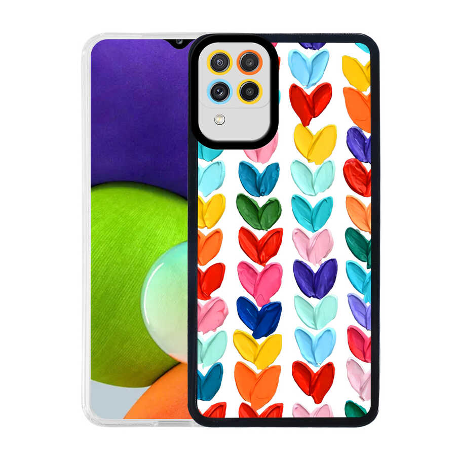 Galaxy Uyumlu M32 Kılıf Tuhatu M-Fit Desenli Kapak-Heart no6