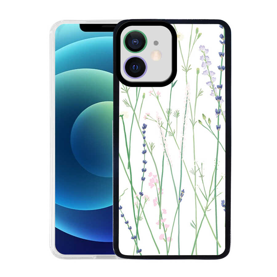 iPhone Uyumlu 12 Kılıf Tuhatu M-Fit Desenli Kapak-Flower no4