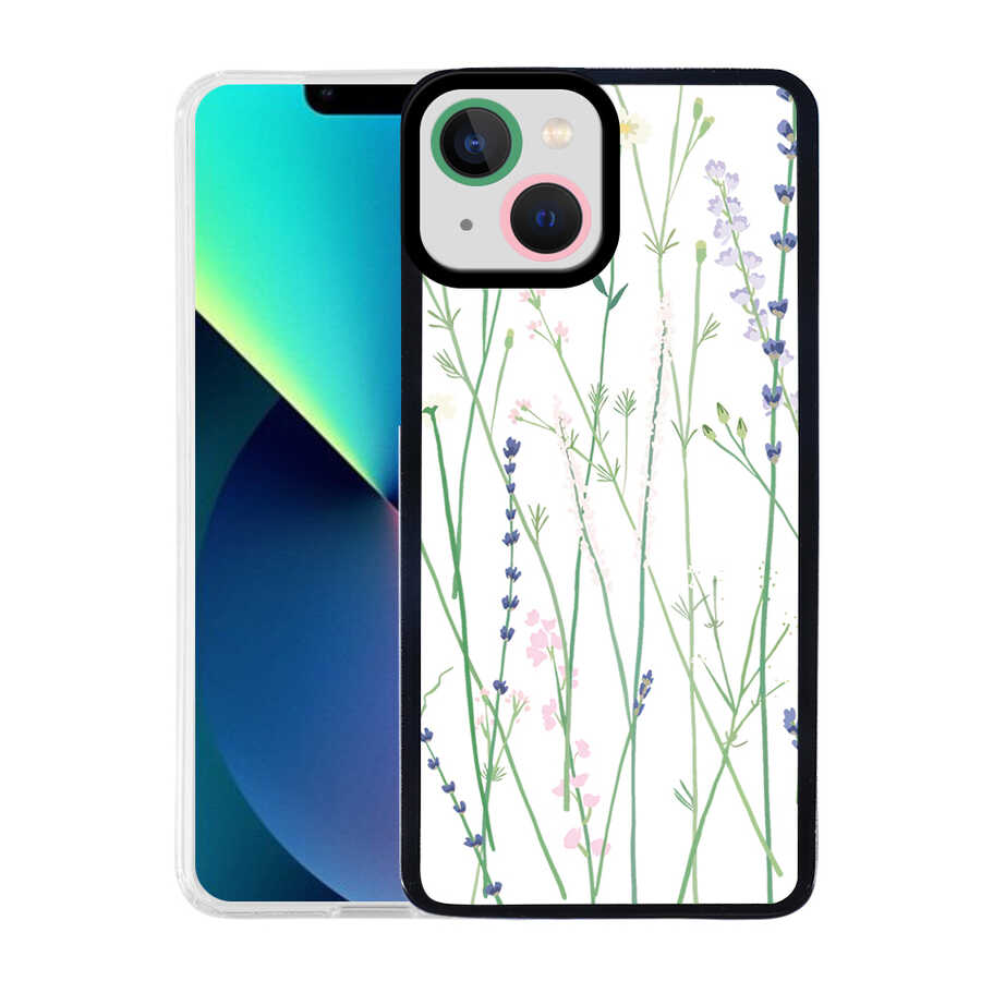 iPhone Uyumlu 13 Kılıf Tuhatu M-Fit Desenli Kapak-Flower no4