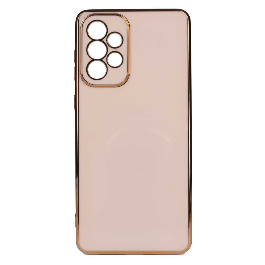 Galaxy Uyumlu A73 Kılıf Tuhatu Bark Kapak-Rose gold