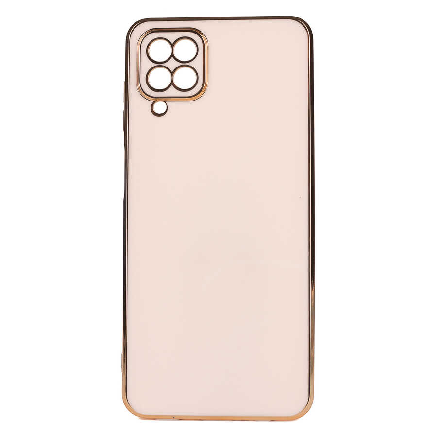 Galaxy Uyumlu A12 Kılıf Tuhatu Bark Kapak-Rose gold