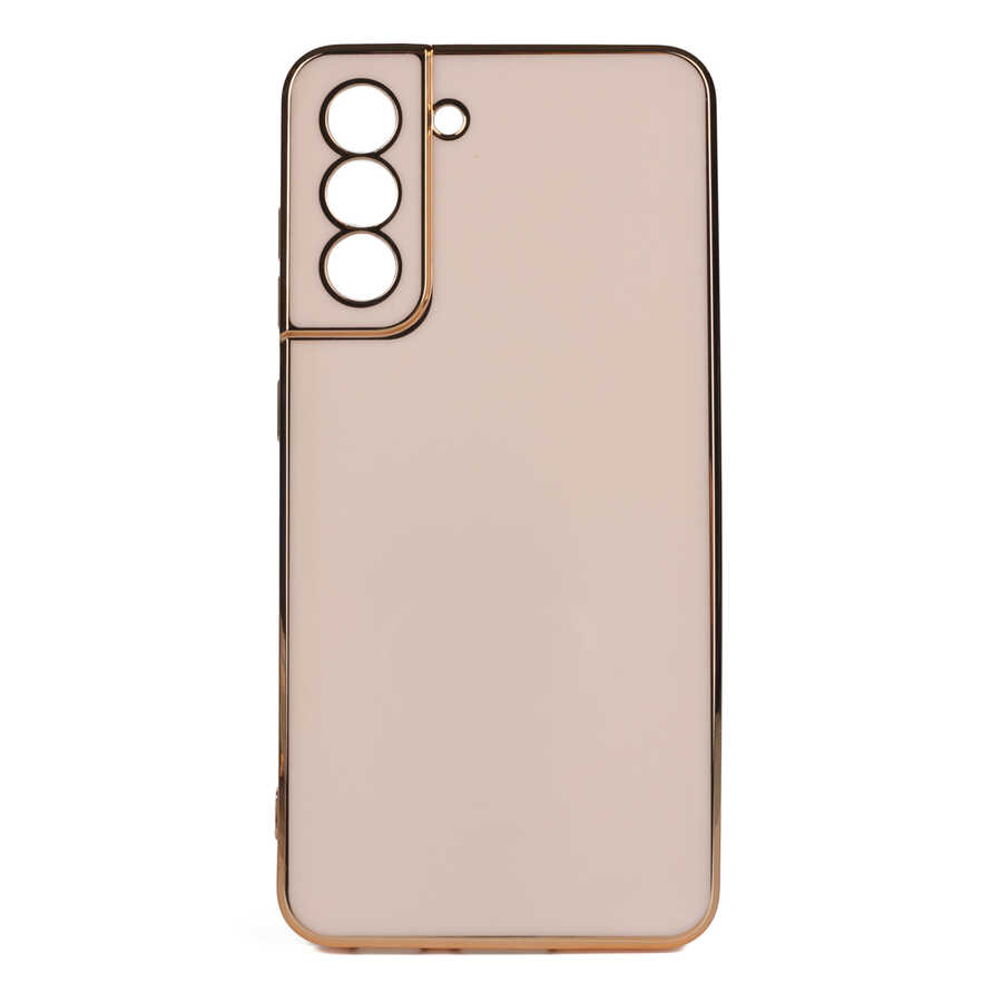 Galaxy Uyumlu S21 FE Kılıf Tuhatu Bark Kapak-Rose gold