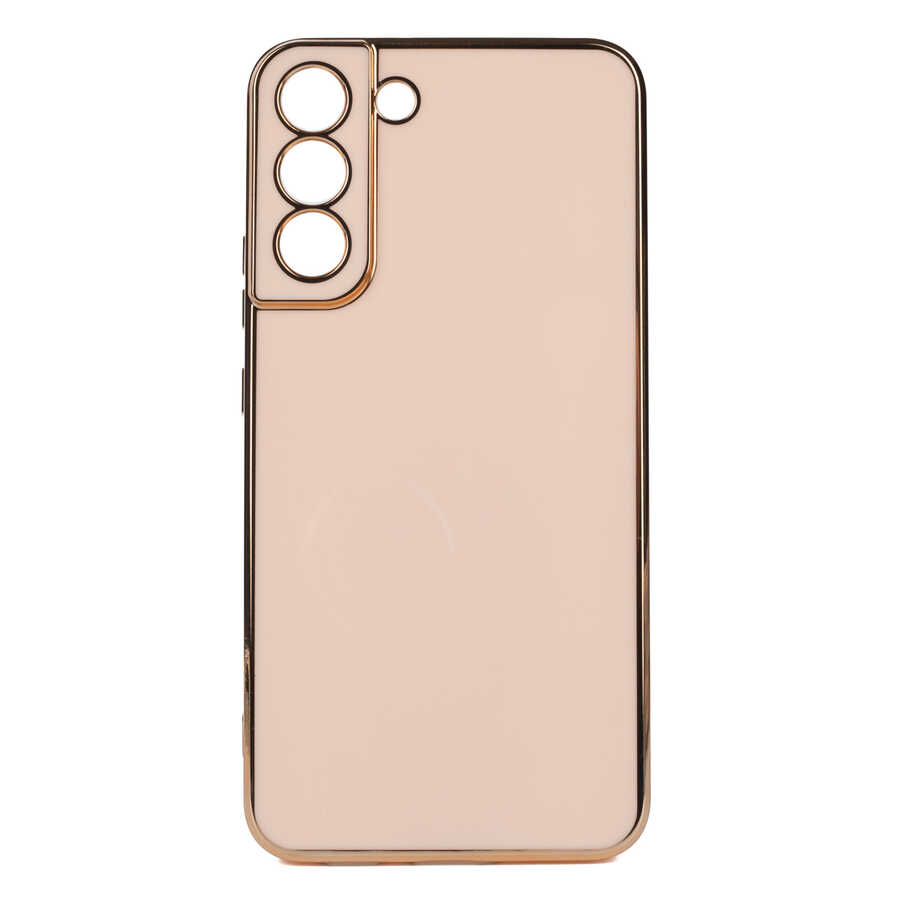 Galaxy Uyumlu S22 Plus Kılıf Tuhatu Bark Kapak-Rose gold