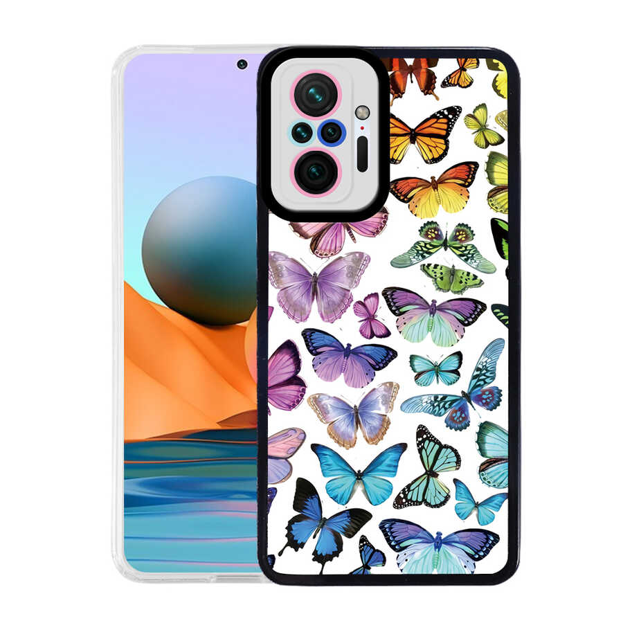 Xiaomi Uyumlu Redmi Note 10 Pro Kılıf Tuhatu M-Fit Desenli Kapak-Butterfly no3