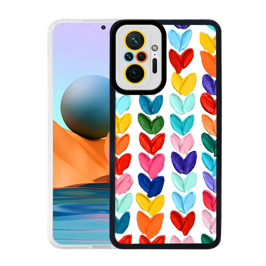 Xiaomi Uyumlu Redmi Note 10 Pro Kılıf Tuhatu M-Fit Desenli Kapak-Heart no6