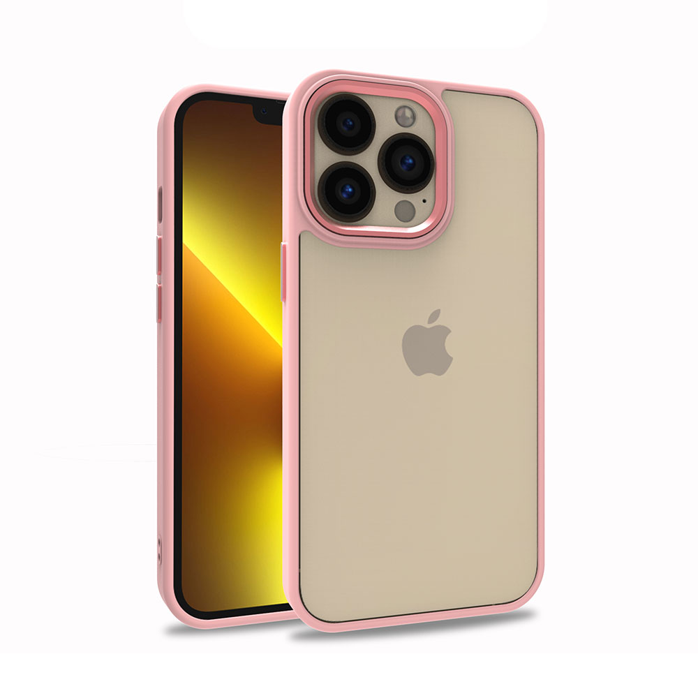 iPhone Uyumlu 13 Pro Kılıf Tuhatu Flora Kapak-Rose gold