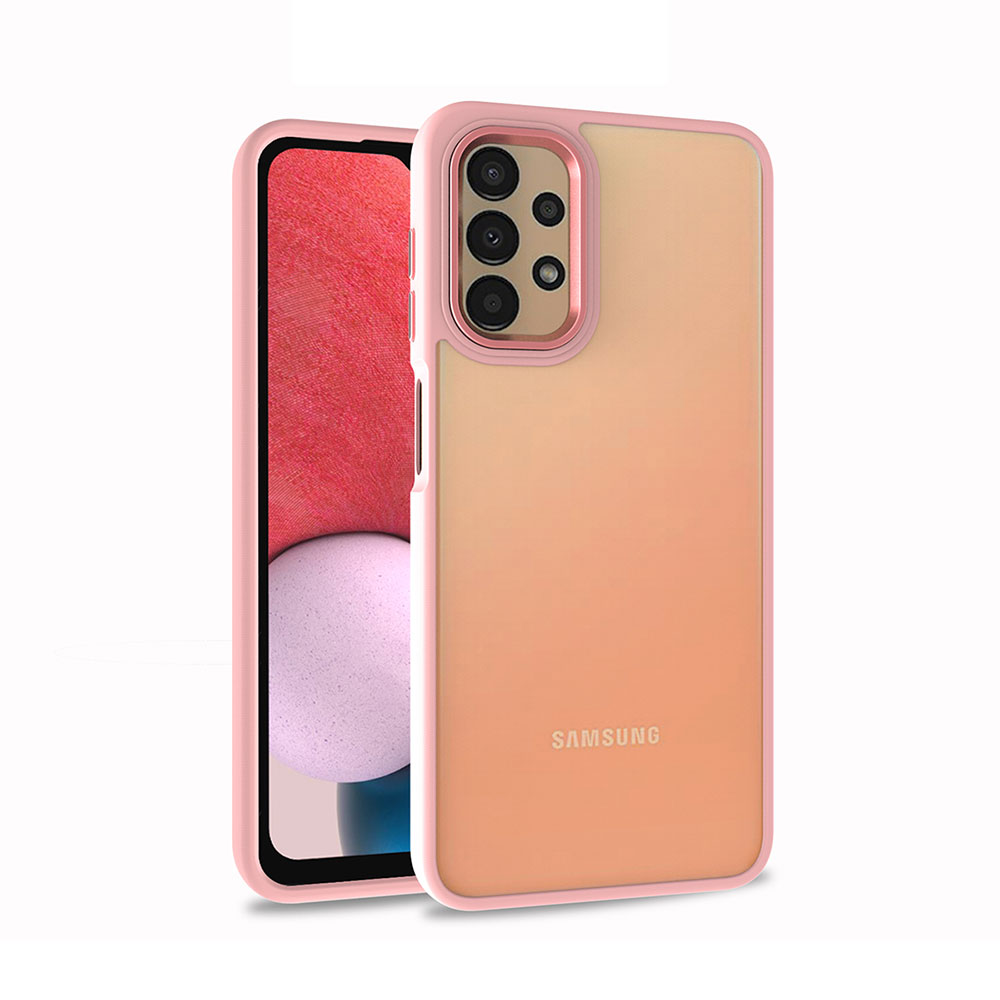 Galaxy Uyumlu A13 4G Kılıf Tuhatu Flora Kapak-Rose gold