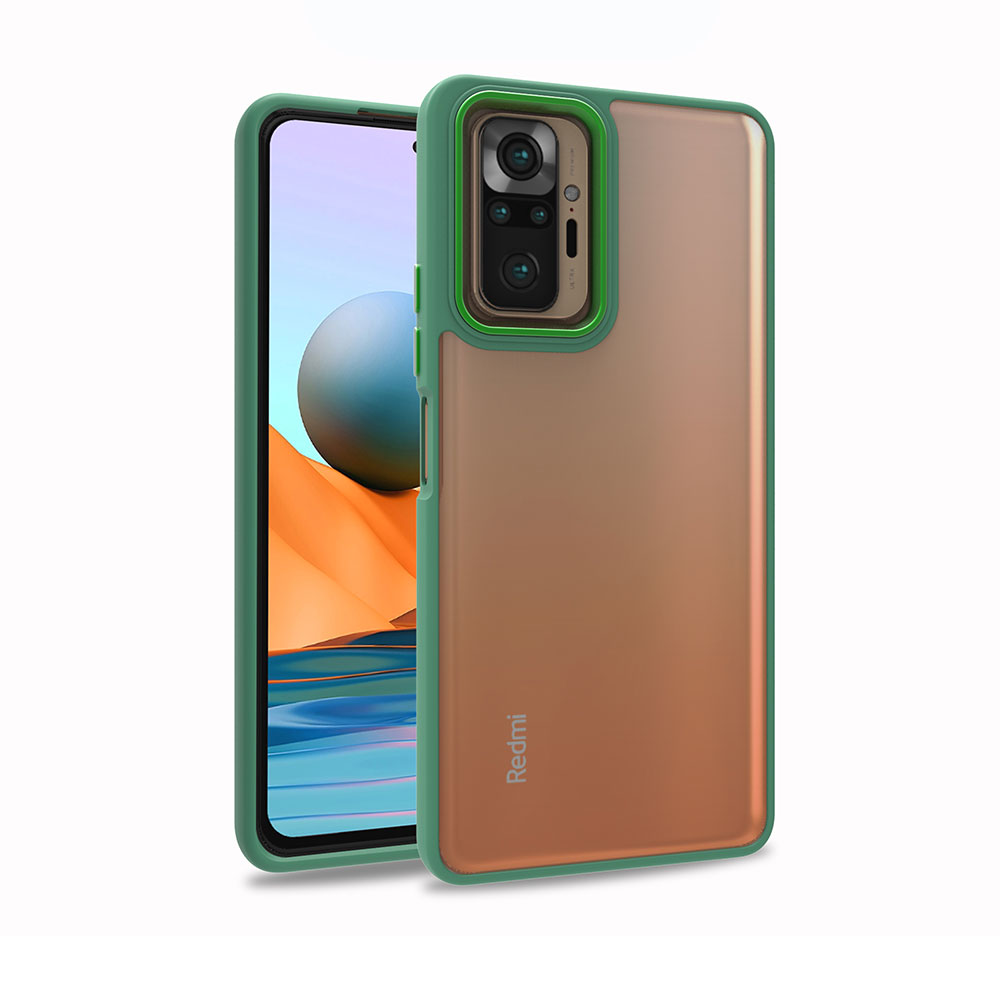 Xiaomi Uyumlu Redmi Note 10 Pro Kılıf Tuhatu Flora Kapak-Yeşil