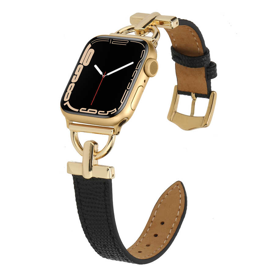 ​​​  Watch 42mm KRD-53 Deri Kordon-Siyah-gold