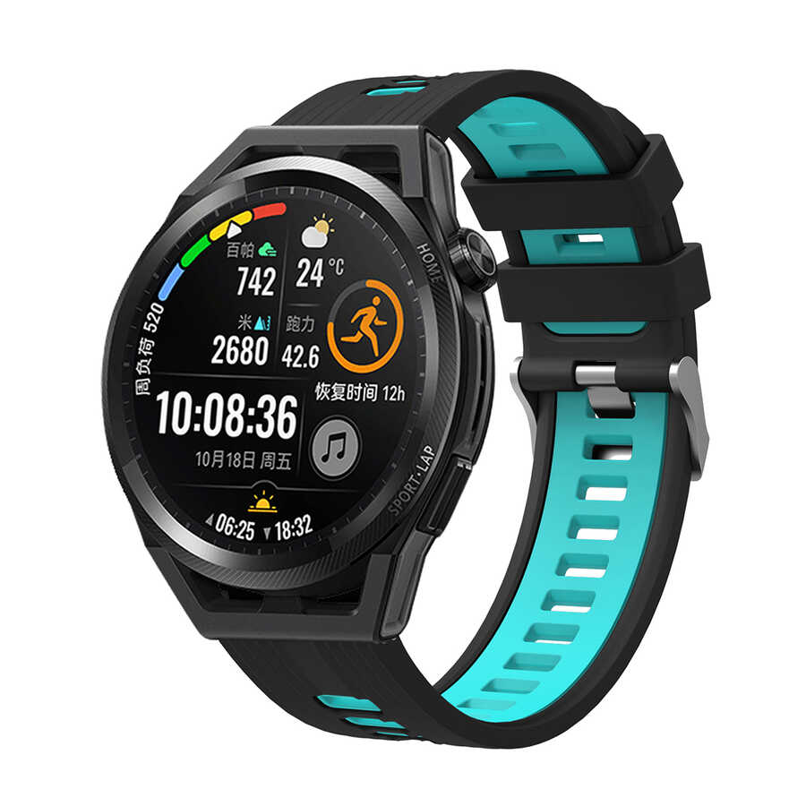 Gear S3 Walk Silikon Kordon-Siyah-mavi